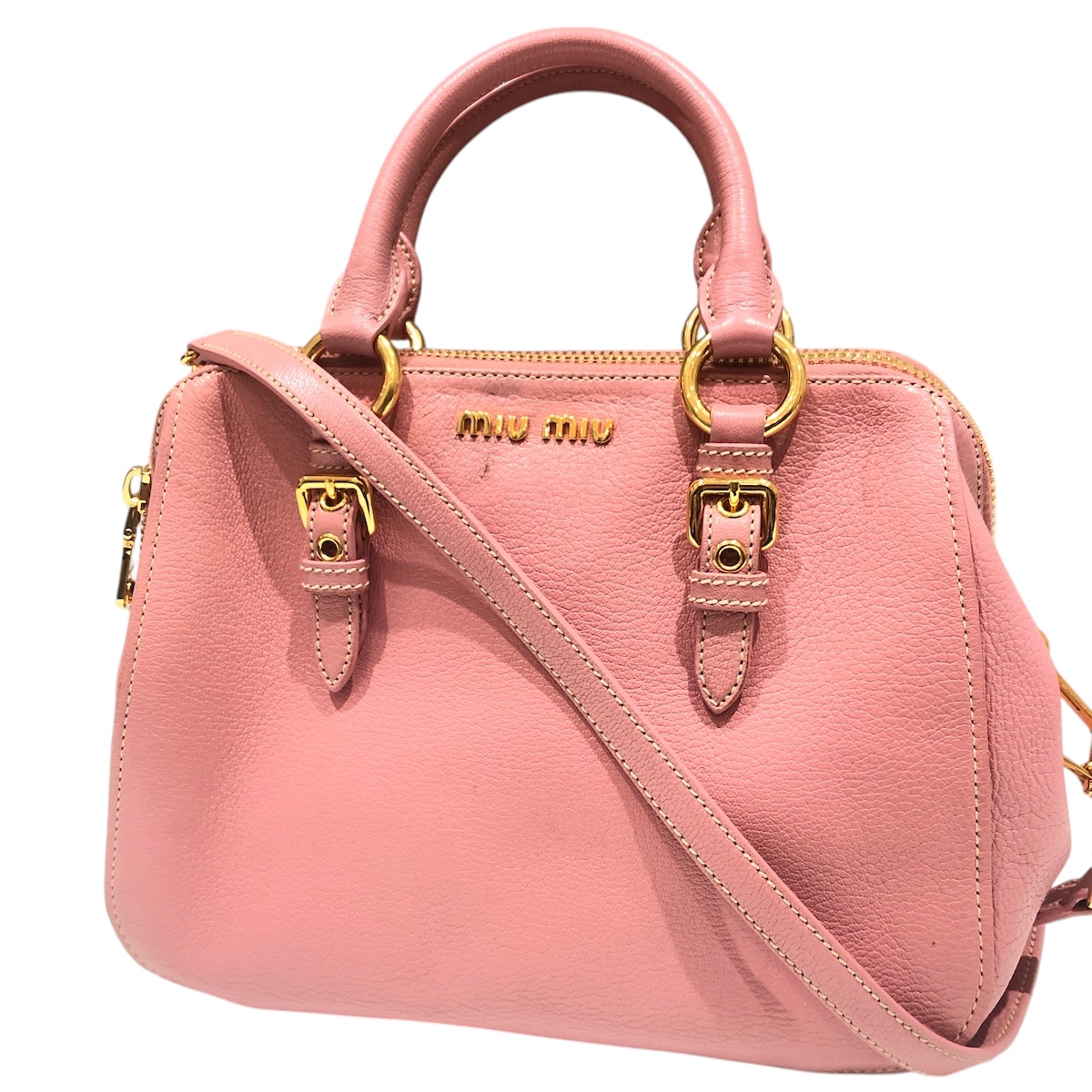 miumiu / ハンドバッグ レザー ピンク画像