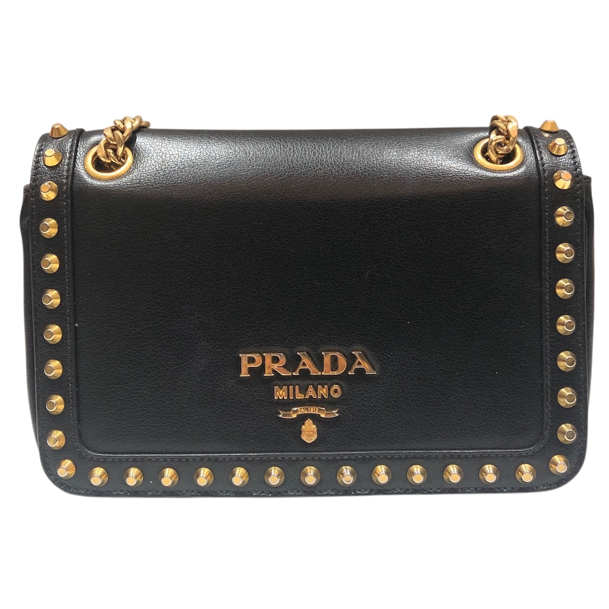 PRADA / スタッズ ダブル チェーン ショルダーバッグ画像
