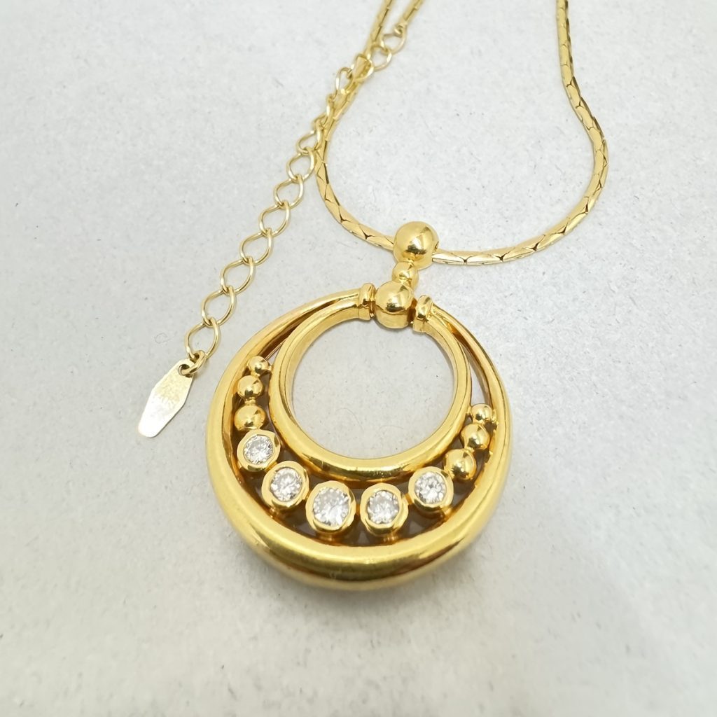 K18 / 750 / ネックレス / ダイヤ / 金画像