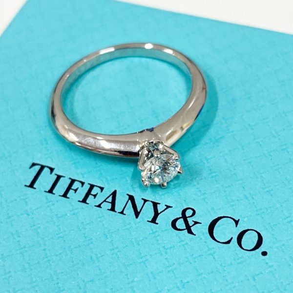 Tiffany Pt950リング ダイヤ付画像