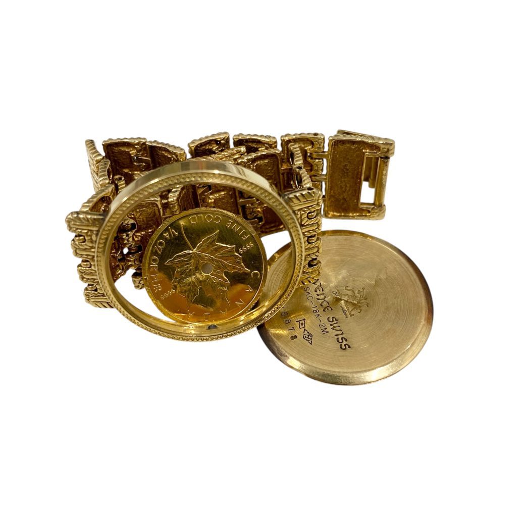 K18腕時計 / K24メイプルリーフ金貨画像