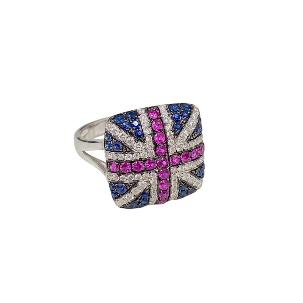 750刻印リング ユニオンジャック画像