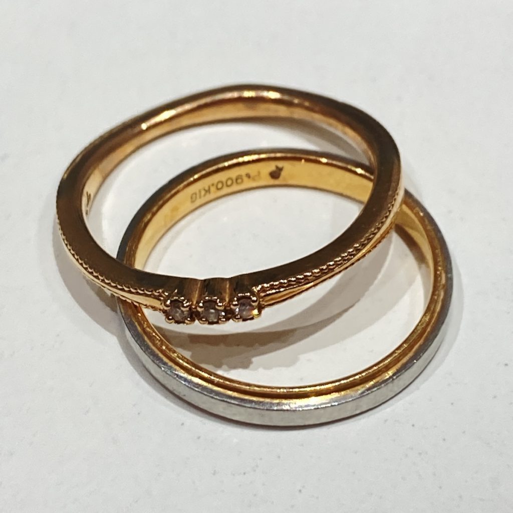 K10 / K18 / Pt900 / リング ハーフ画像