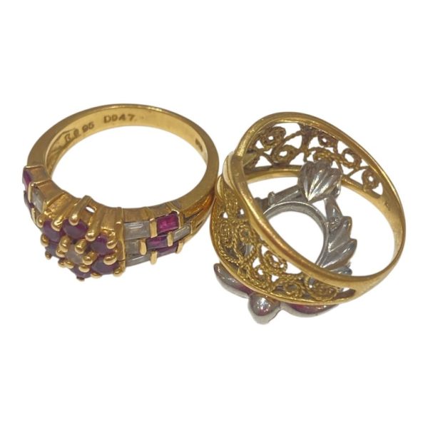 K18 / Pt900 / リング トップ画像