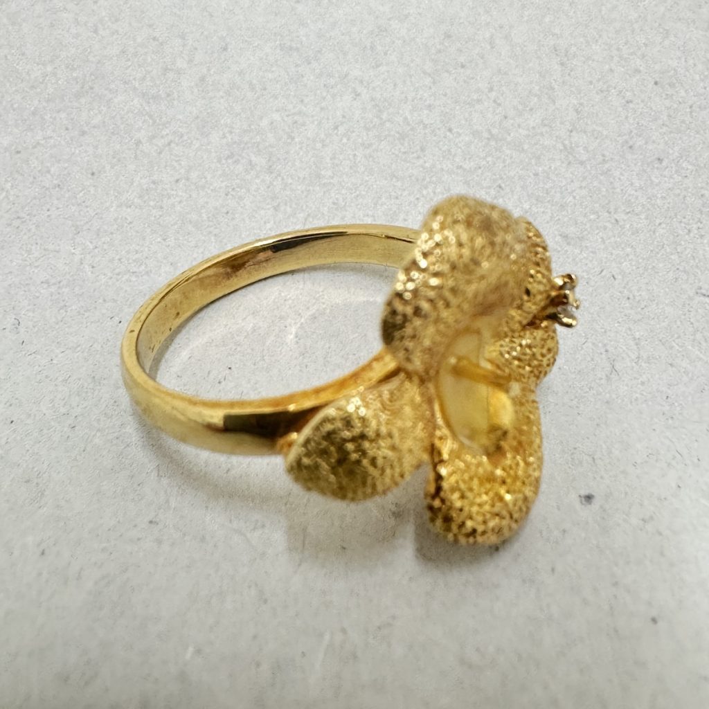 K18 / 18金 / リング / 指輪 / 石取れ