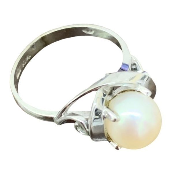 K14WGリング 真珠画像