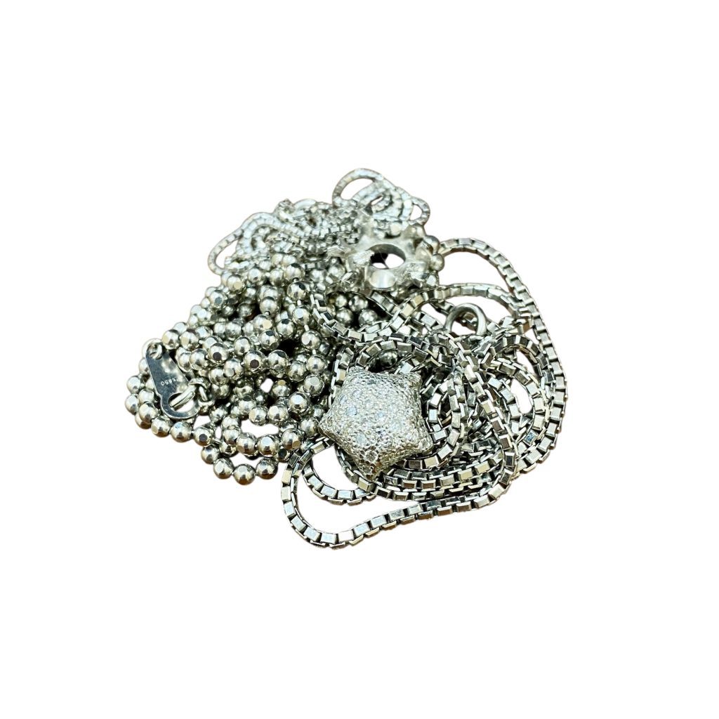 Pt850ネックレス / Pt900ネックレストップ ダイヤ