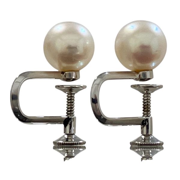 K14WG イヤリング パール付き画像