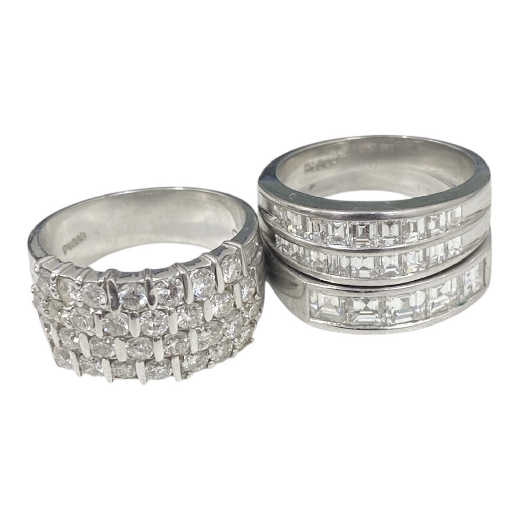 Pt900リング ダイヤ付