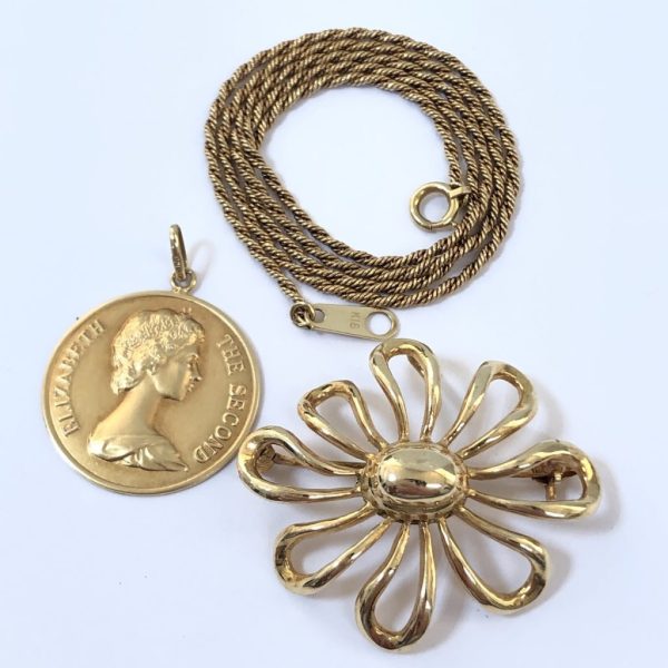 K18 / ブローチ / チェーン / トップ画像