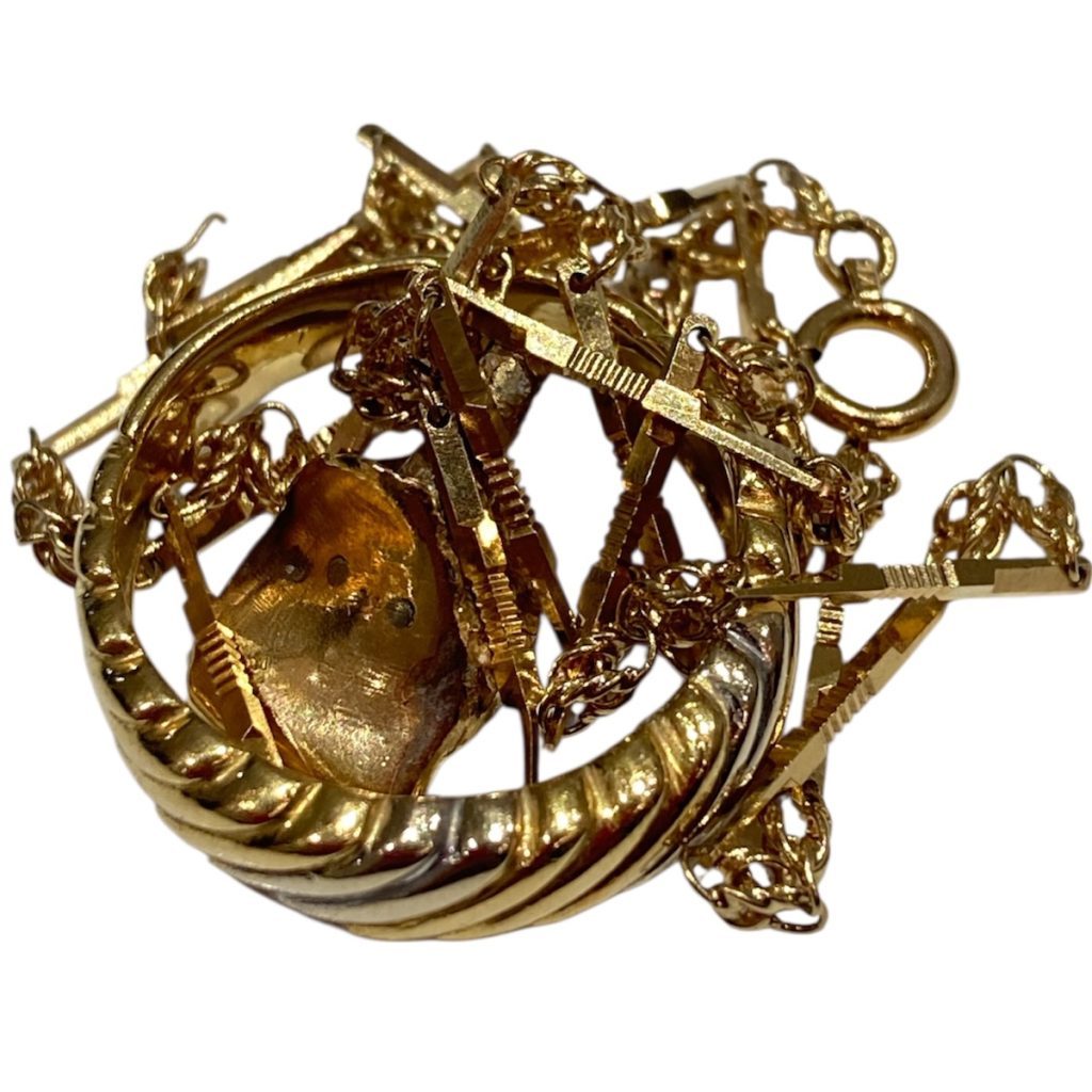 K18 / 刻印不明 / 金歯 / チェーン / リング画像