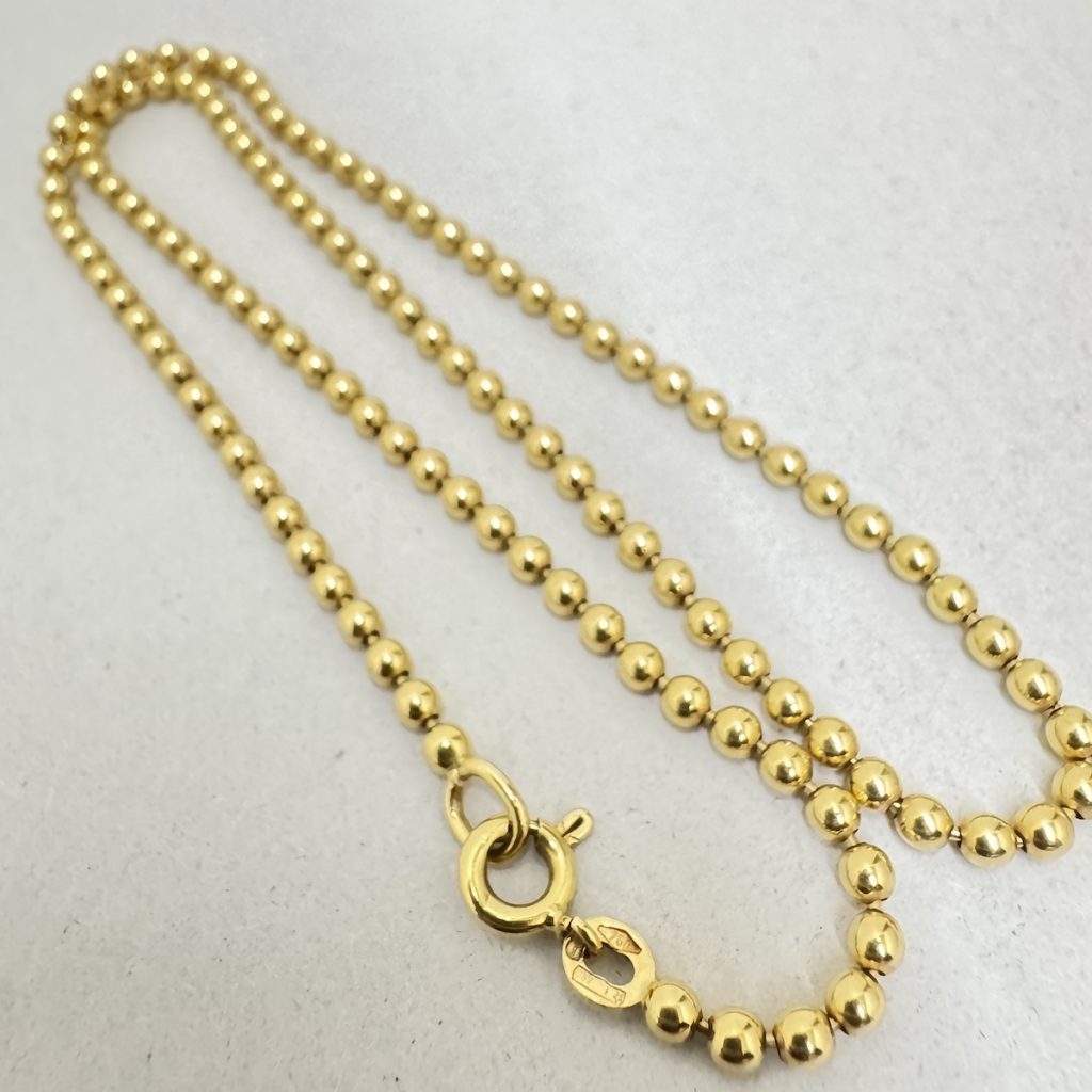 K18 / ボールチェーン / ネックレス / 750画像