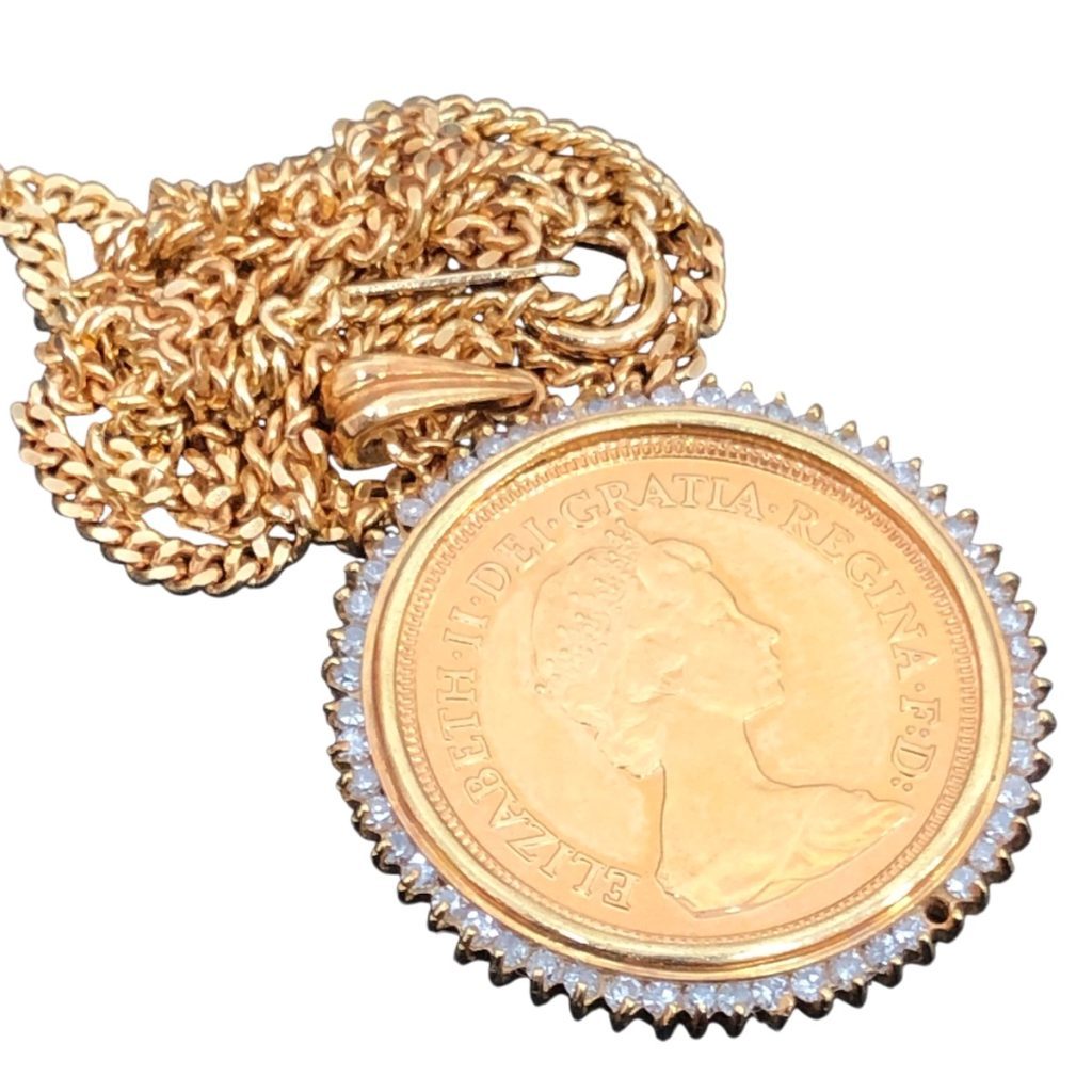 K18ネックレス / トップ K22コイン画像