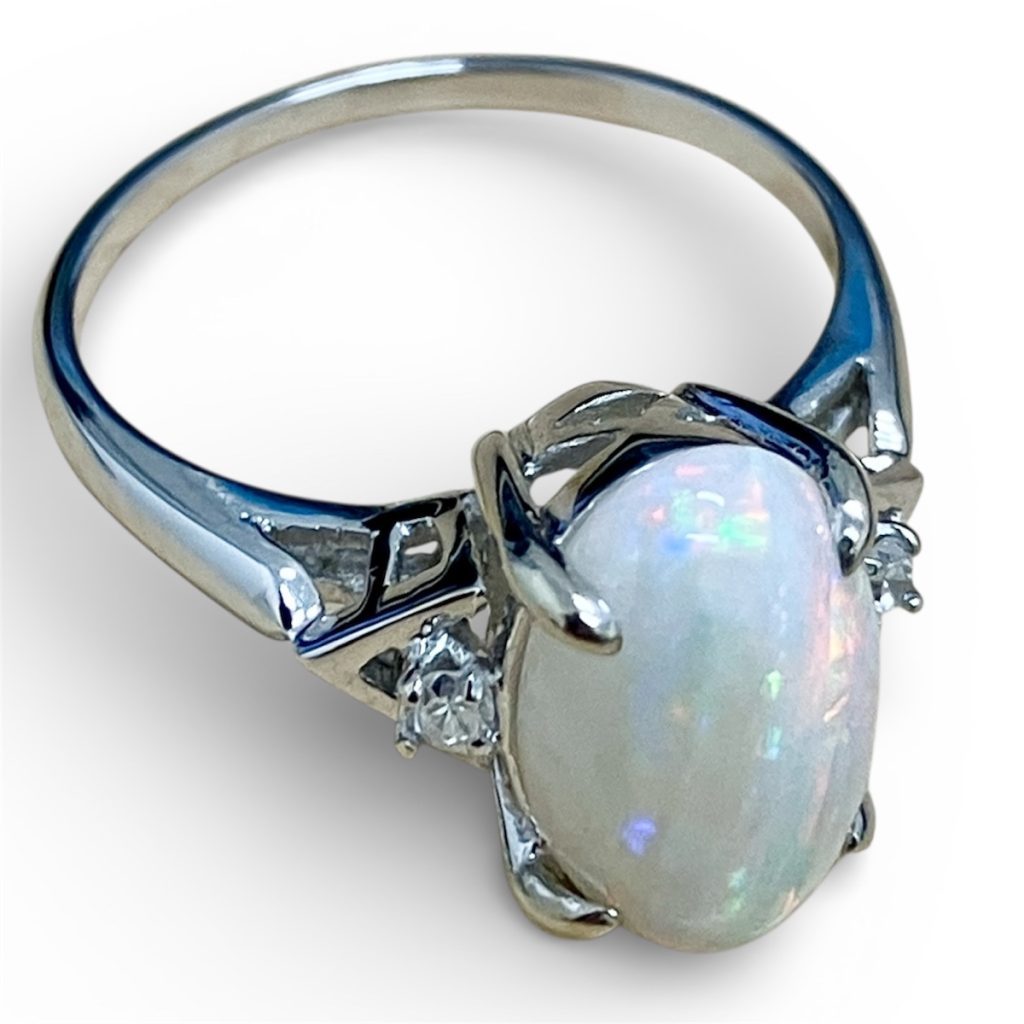 K14リング オパール/メレD付画像