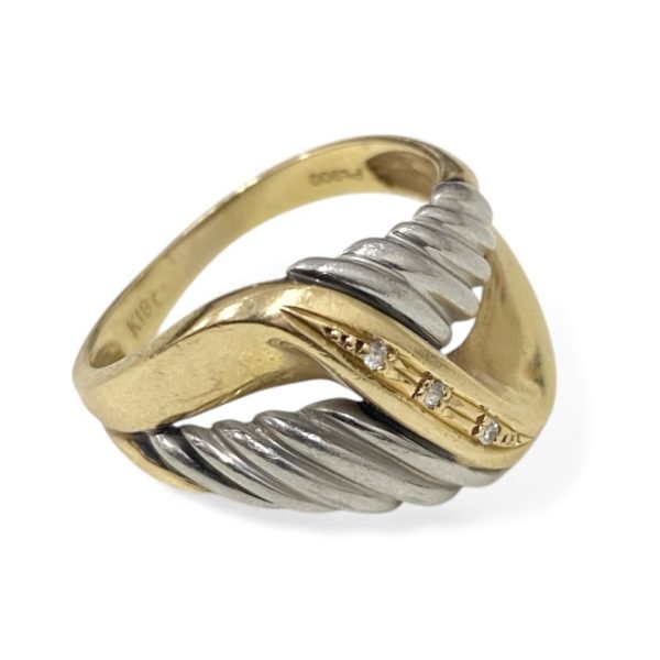 K18Pt900リング ダイヤ画像