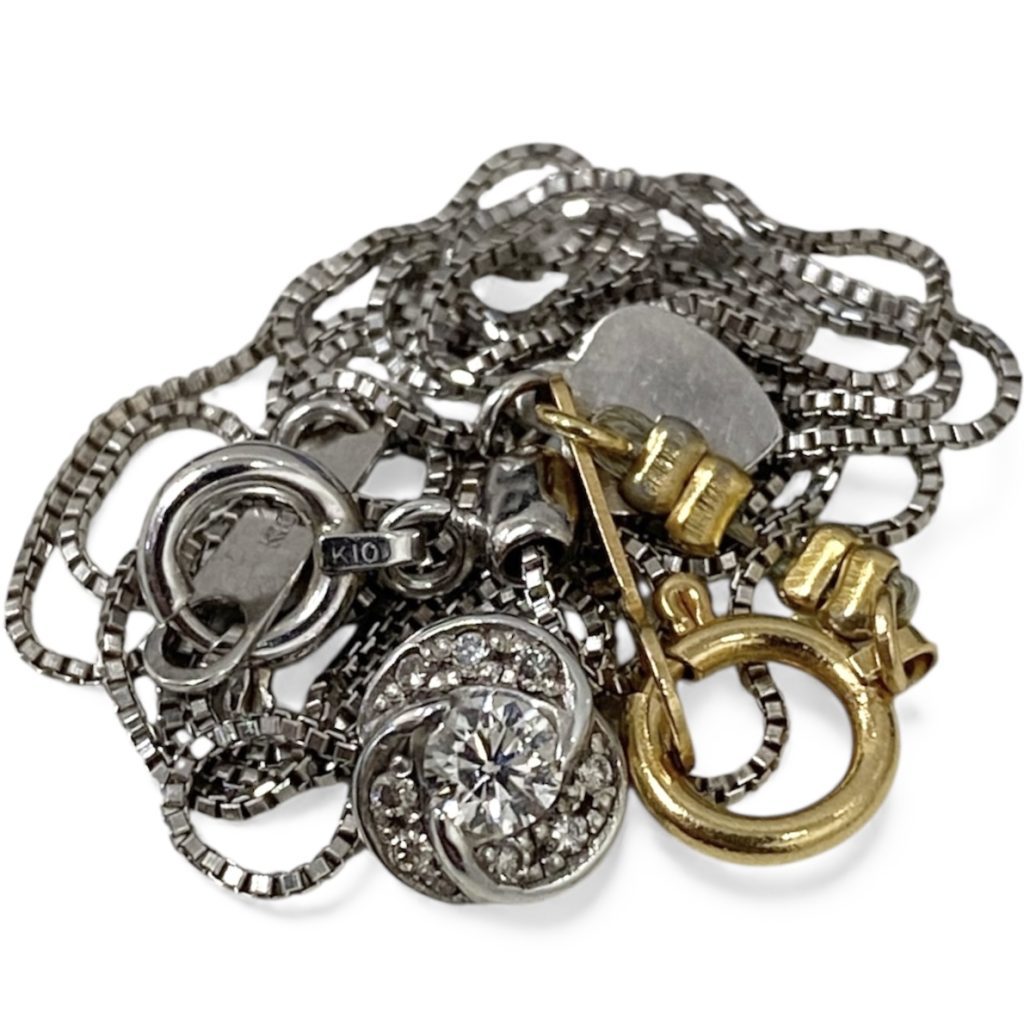 K18部品 / K10ネックレス ダイヤ画像