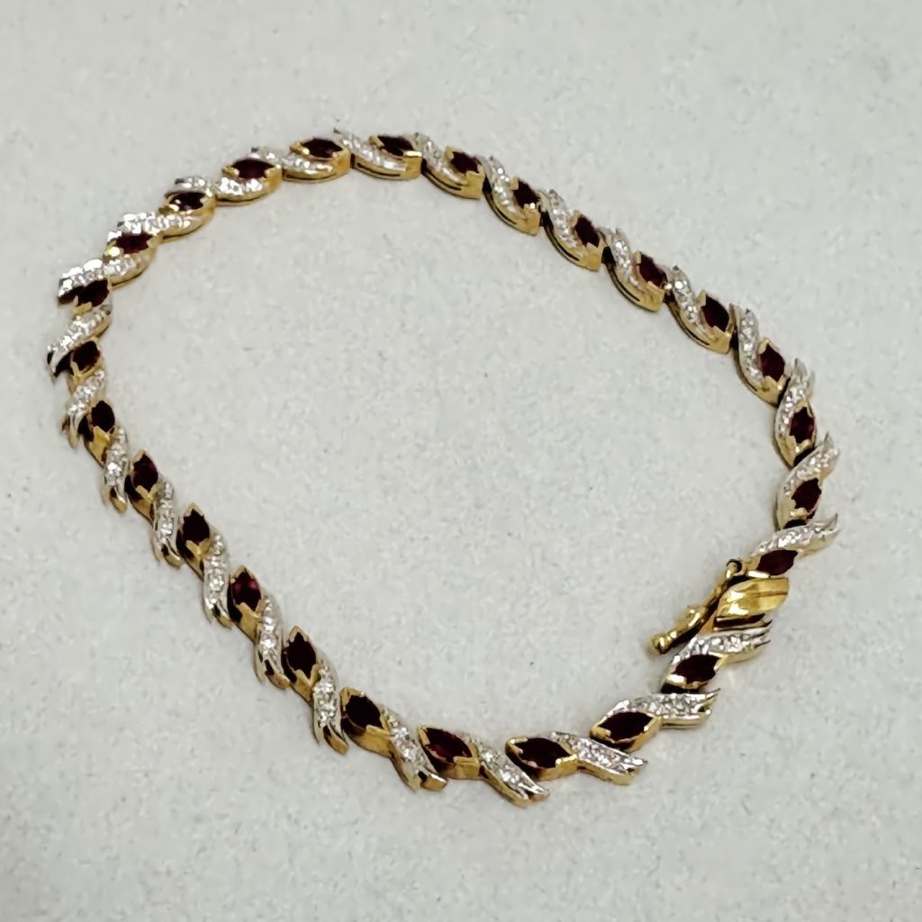 K18 / 宝石 / ブレスレット / ルビー / ダイヤモンド画像