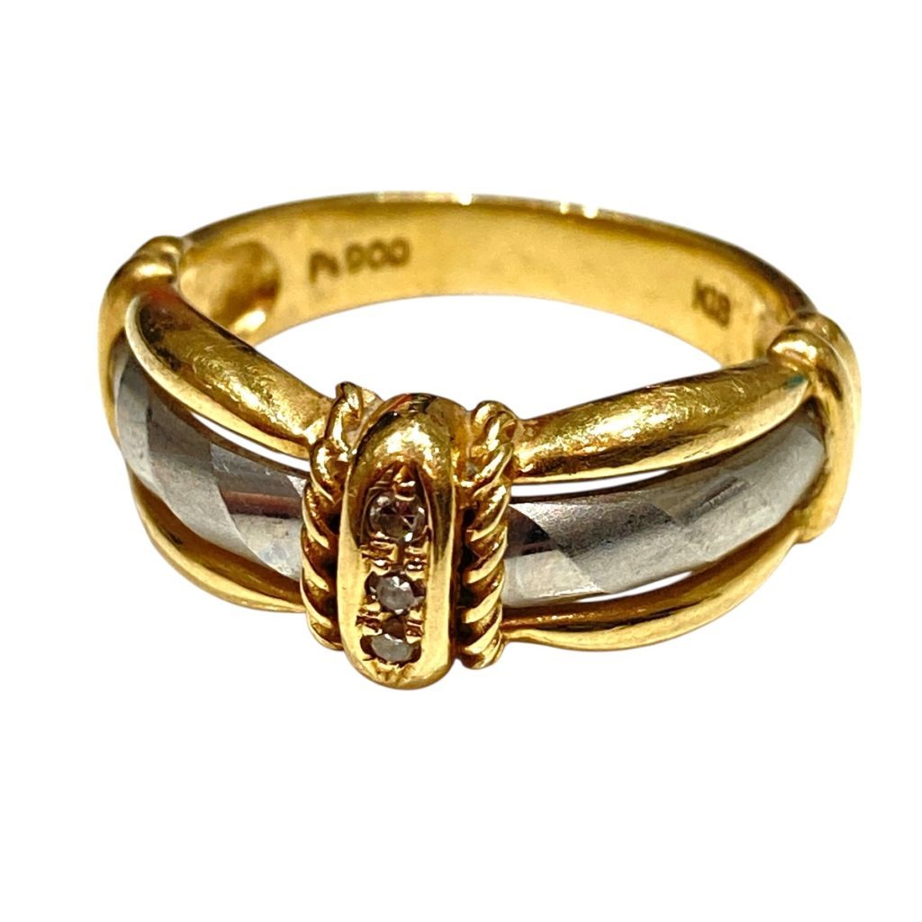 K18 Pt900 / リング ハーフ画像