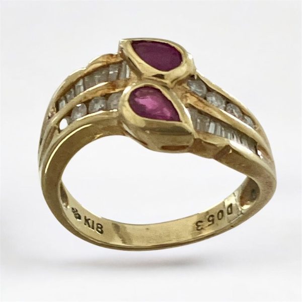 K18リング 石付き画像