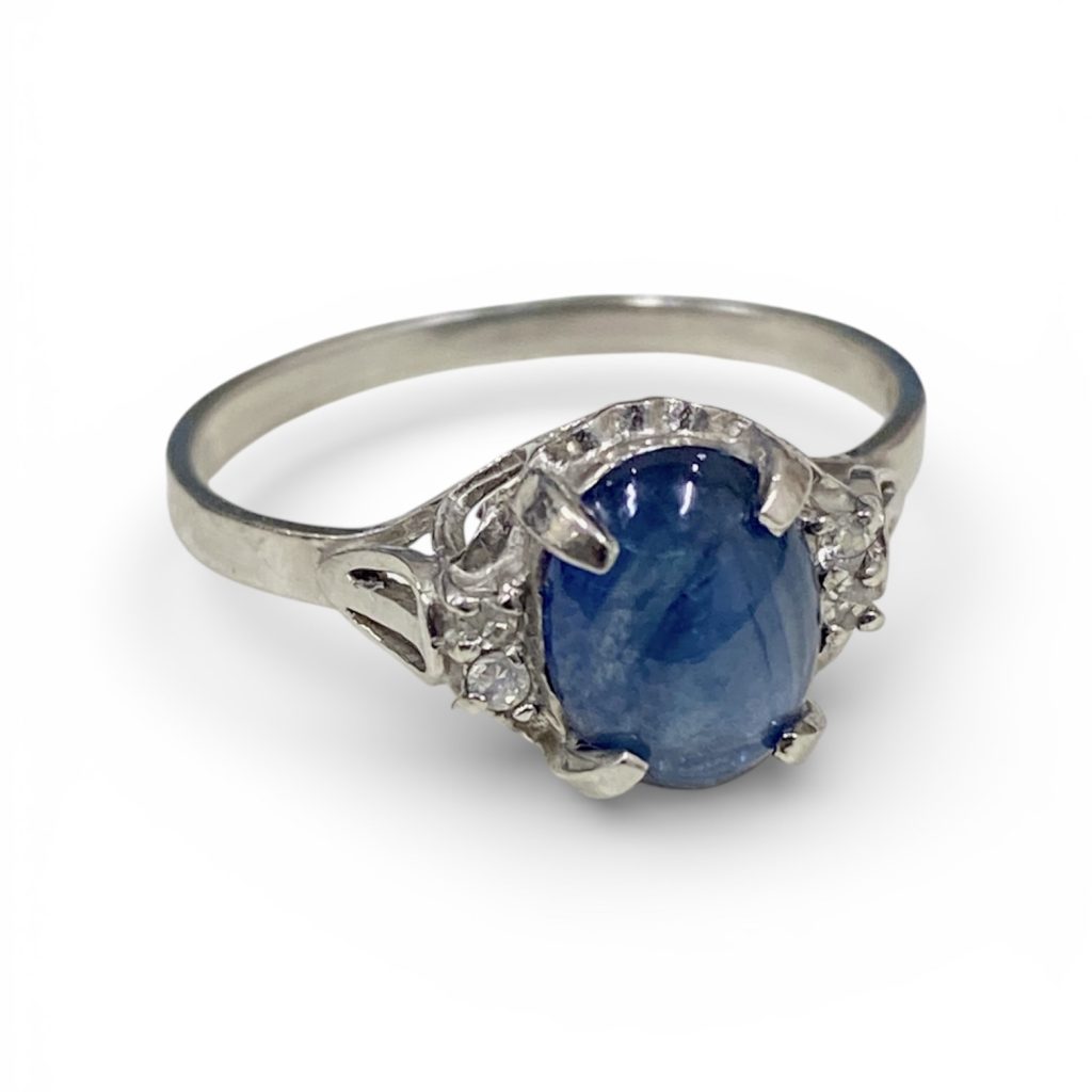 Pt900リング 色石 メレダイヤ画像