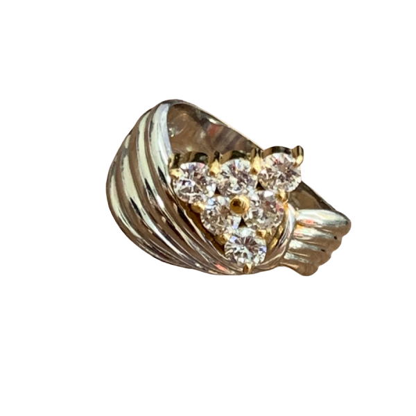 Pt900/K18リング 1ct画像