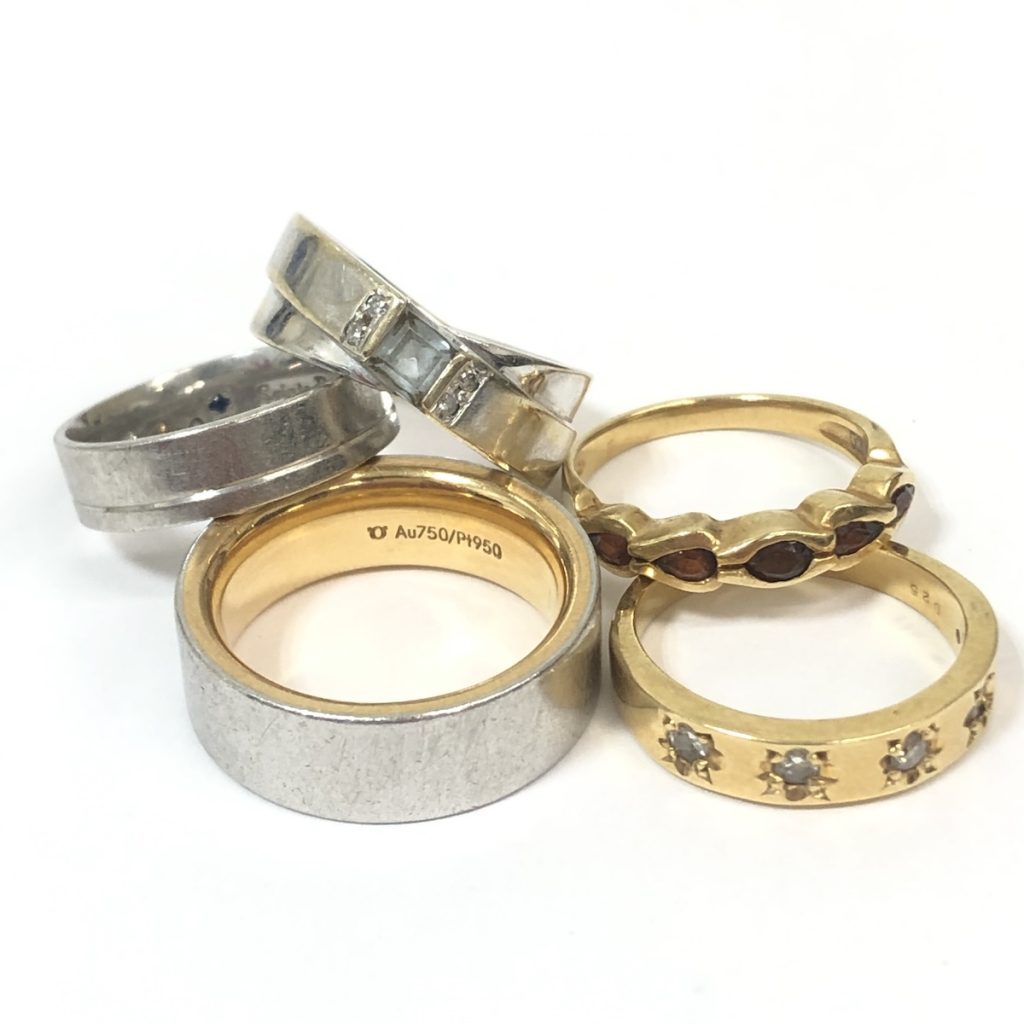 Au750 / K18 / K18WG / Pt1000 / リング