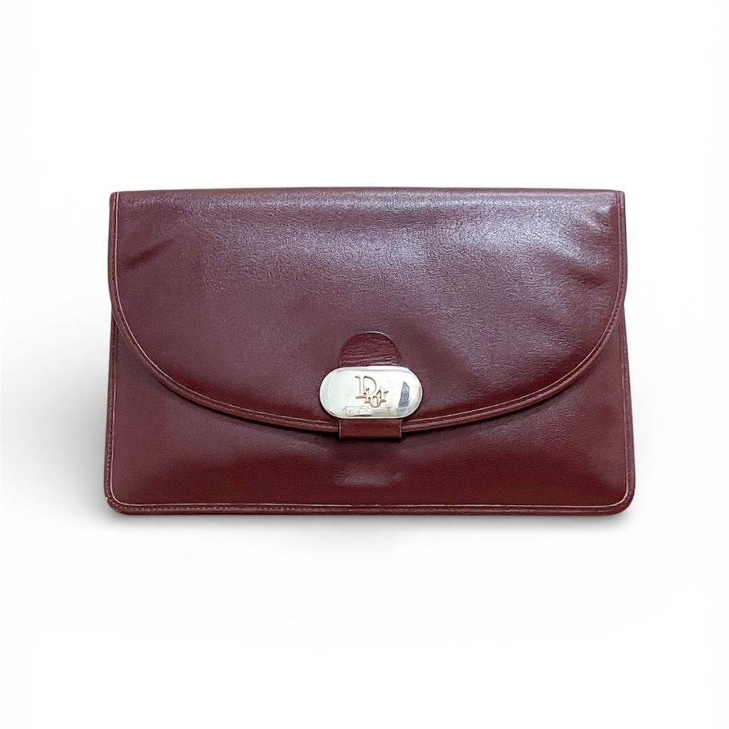 ディオール クラッチバッグ ボルドー画像