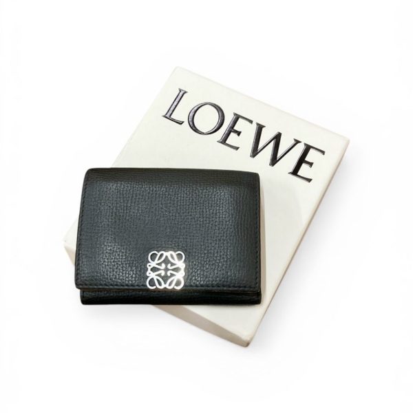 LOEWE 三つ折り財布 ブラック画像
