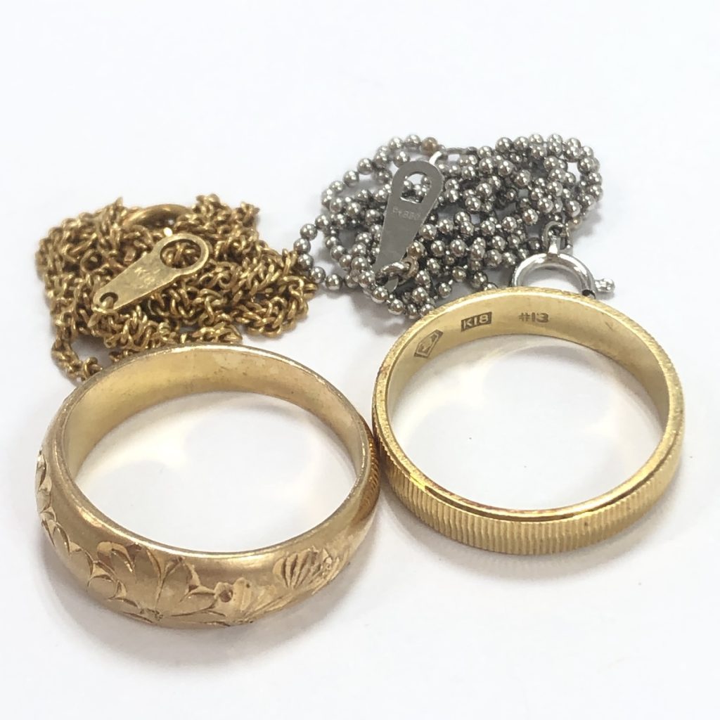 K18 / Pt850 / リング / チェーン