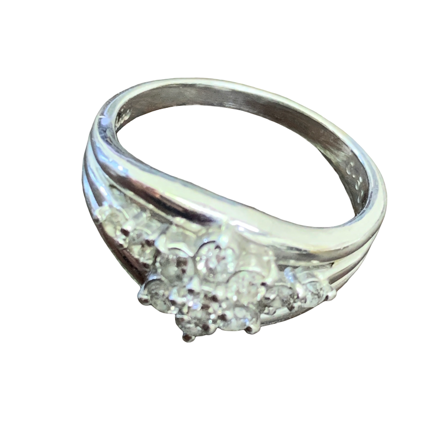 Pt900リング 花 0.5ct プラチナ 指輪 白金画像