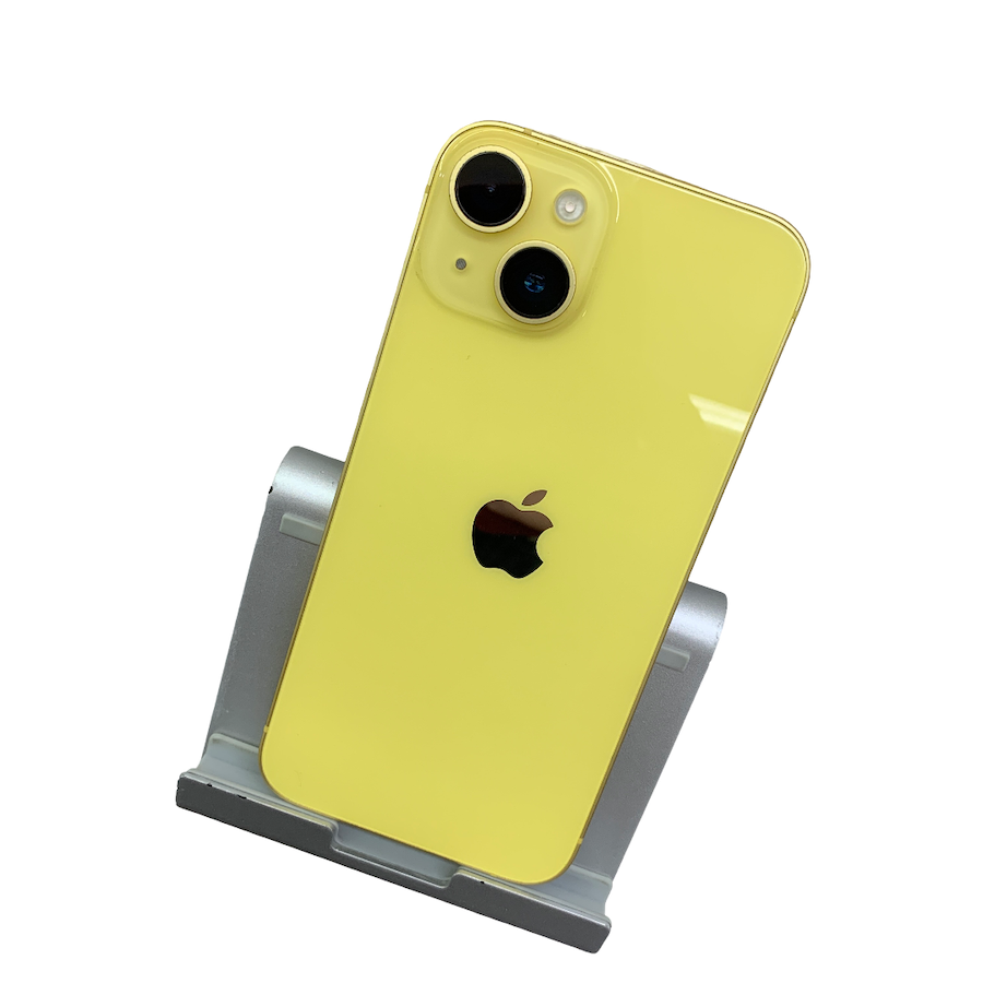 iPhone14 イエロー 128GB KDDI △ バッテリー最大容量78% アイフォーン画像