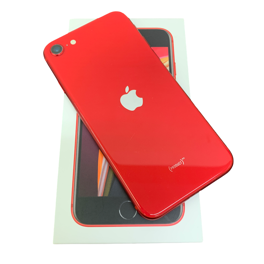 iPhoneSE2 レッド 64GB 77% キズ 壊れアリ アイフォーン スマホ画像