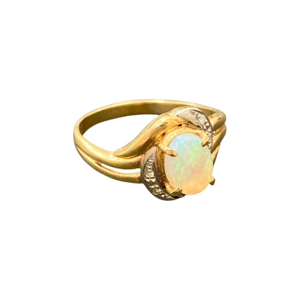 リング / K18Pt900 / オパール / メレダイヤ / 指輪 / 色石 / 貴金属 / アクセサリー画像