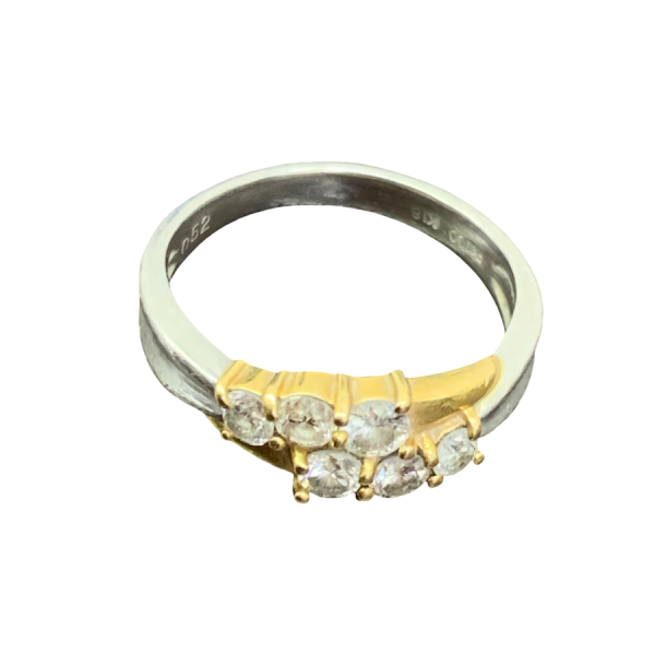 Pt900/K18リング/D0.52ct/プラチナ/18金/ダイヤモンド/コンビリング/指輪/貴金属買取画像