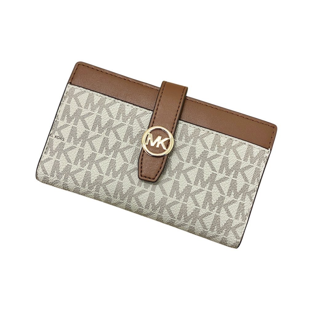 MICHAEL KORS / 財布 / マイケルコース / レザー / ホワイト / ブラウン画像